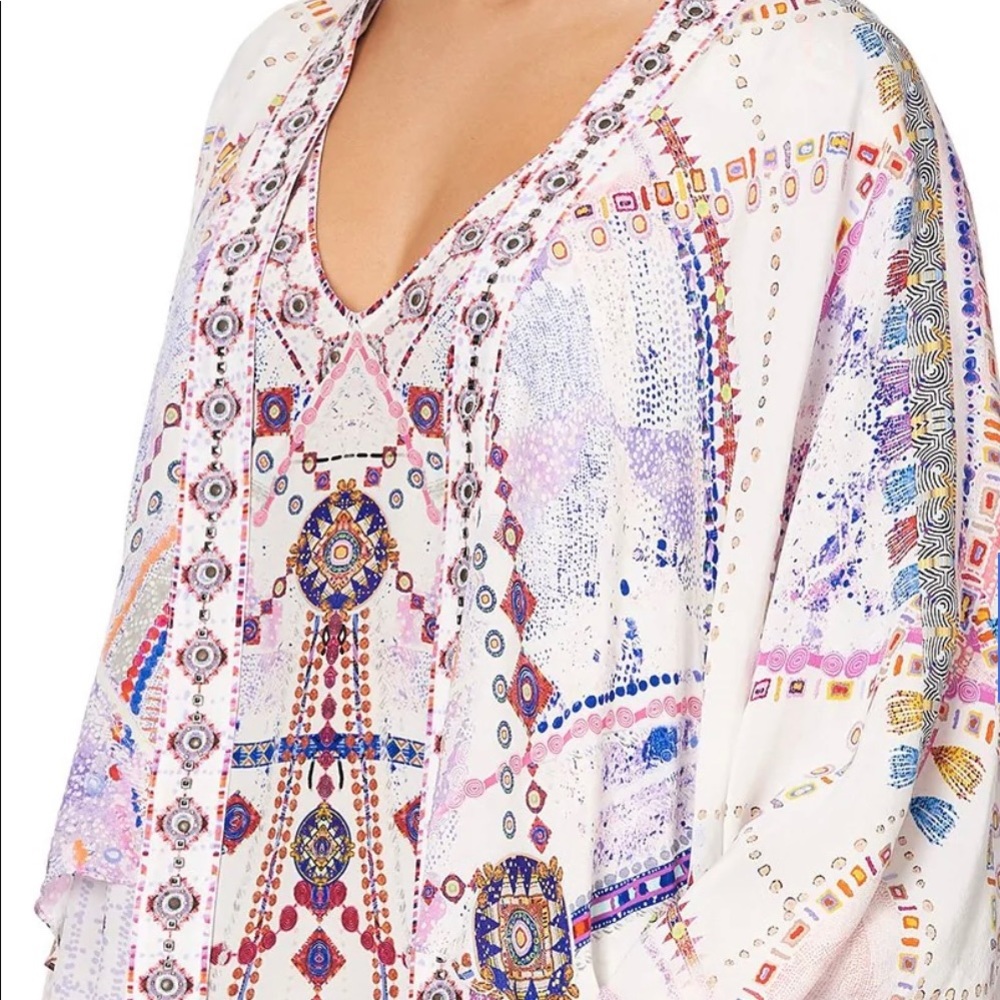Camilla draped high low layer, silk, one size - Picture 4 of 7